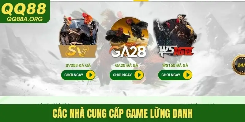 Các nhà cung cấp game lừng danh