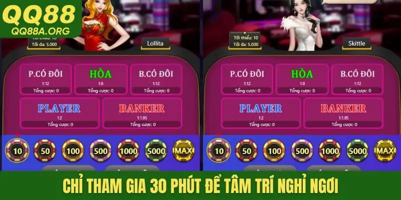 Chỉ tham gia 30 phút để tâm trí nghỉ ngơi