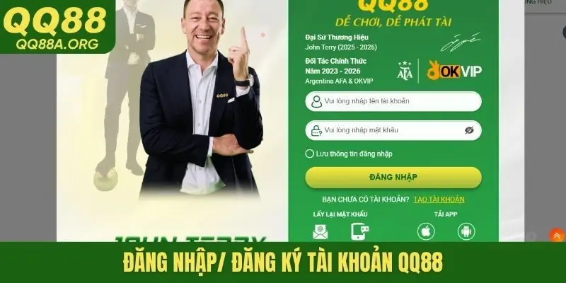 Đăng nhập/ đăng ký tài khoản QQ88