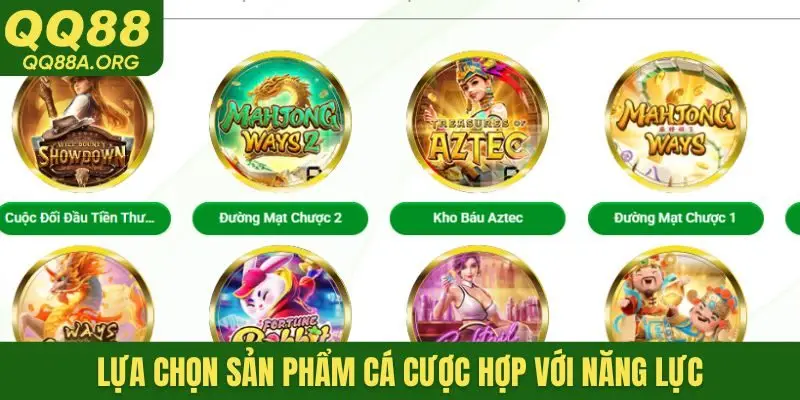 Lựa chọn sản phẩm cá cược hợp với năng lực