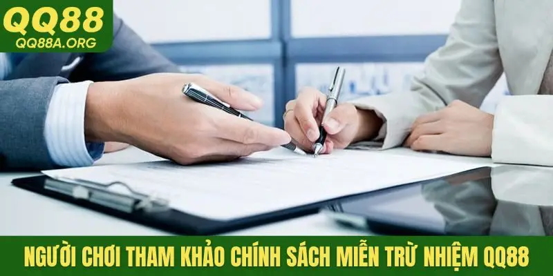 Người chơi tham khảo chính sách miễn trừ trách nhiệm QQ88