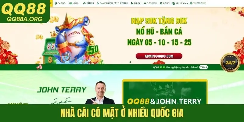 Nhà cái có mặt ở nhiều quốc gia