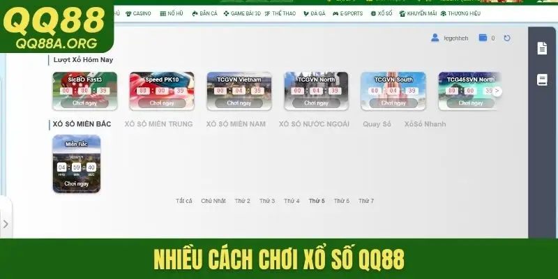 Nhiều cách chơi xổ số QQ88
