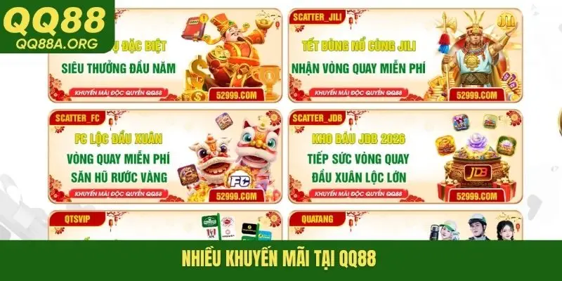 Nhiều khuyến mãi tại QQ88