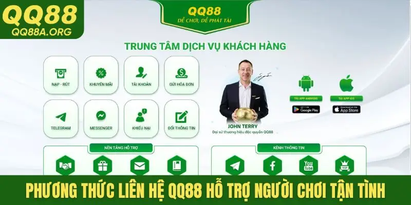 Phương thức liên hệ QQ88 hỗ trợ người chơi tận tình