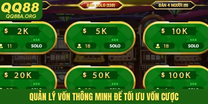 Quản lý vốn thông minh để tối ưu vốn cược