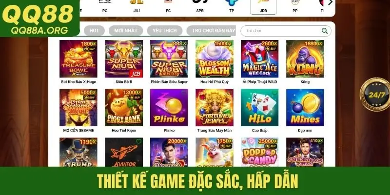 Thiết kế game đặc sắc, hấp dẫn